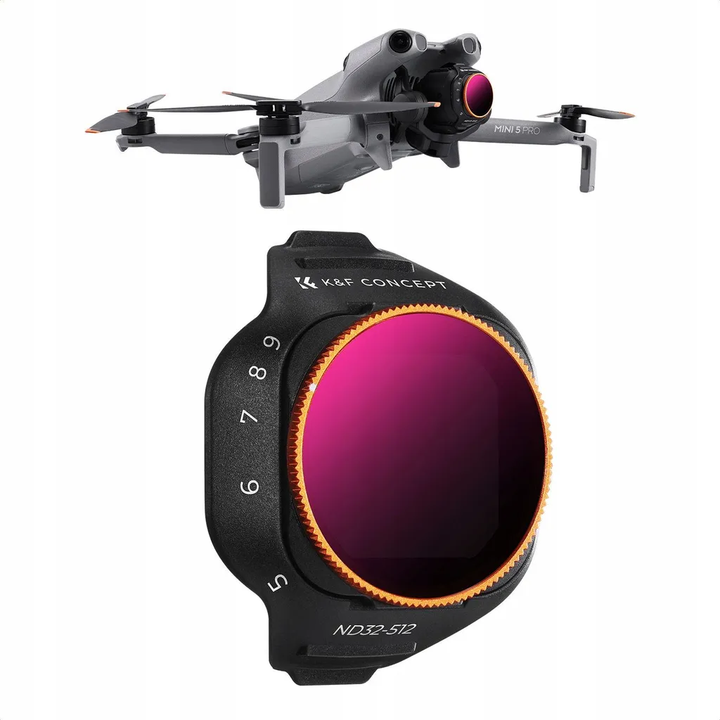 Filtre ND réglable ND32-ND512 pour DJI Mini 5 Pro - K&F Concept KF02.0004