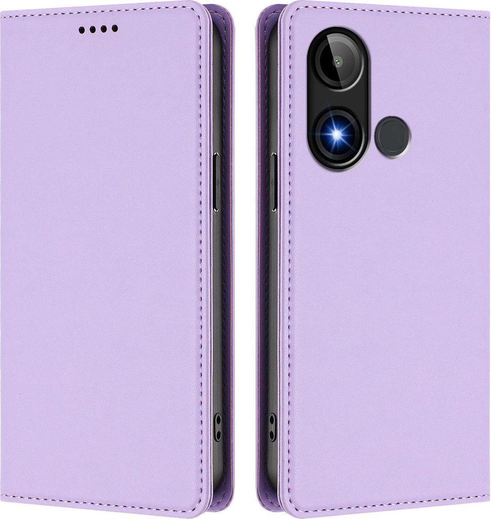 Handyhülle für BLU C9, Kunstleder Klapphülle Stoßfeste Magnetische Hülle mit Ständer Violett