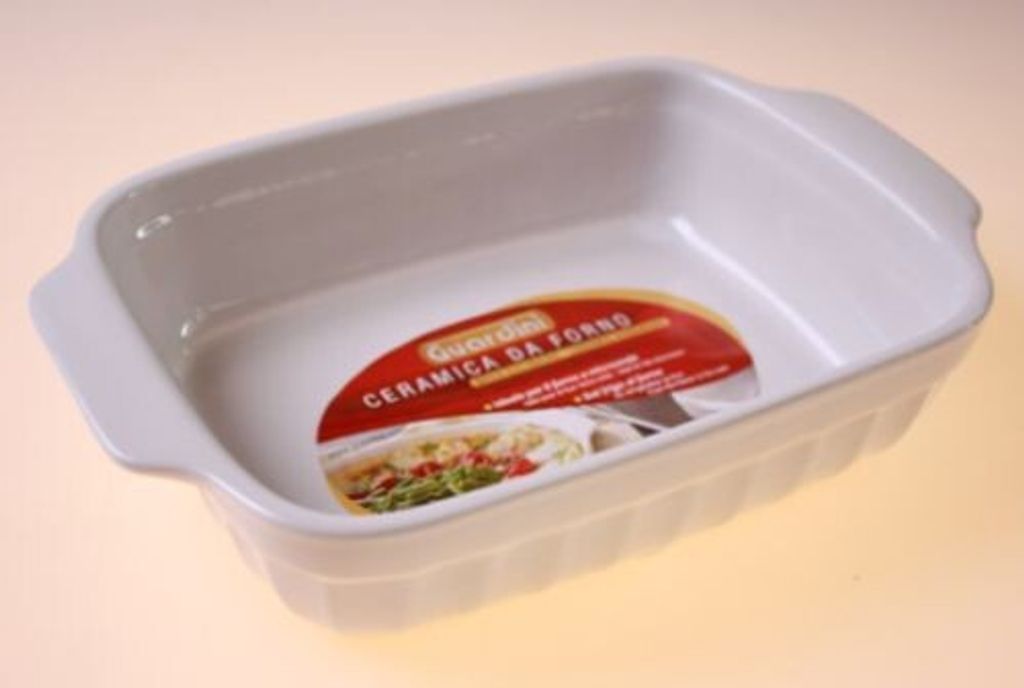 Guardini rechteckige Auflaufform aus weißer Keramik, 22x14 Produktbild 