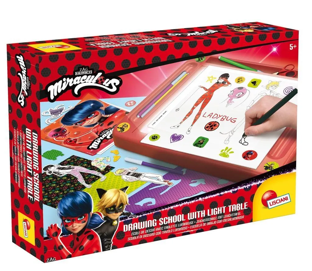 Tablette lumineuse enfant Ladybug école de dessin LED Miraculous 96930