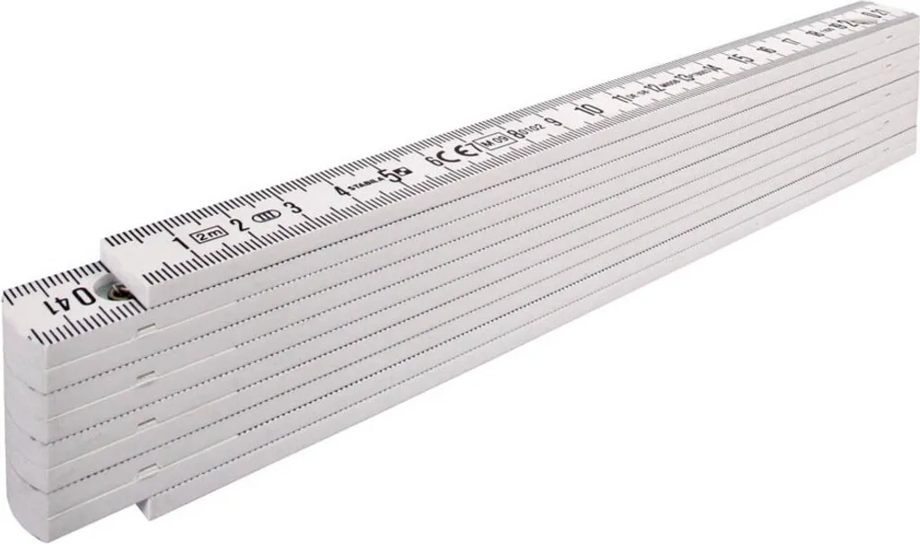 STABILA 905158 Mètre pliant artistique blanc - Règle pliante de 2m
