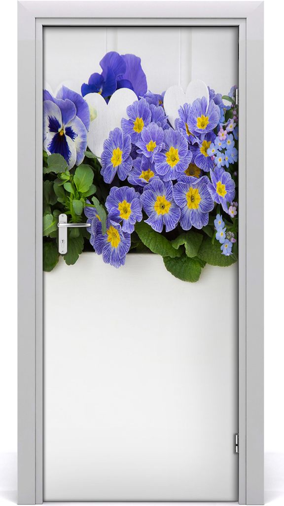 Tulup Türaufkleber 85x205 cm Dekorative Aufkleber Selbstklebend Wasserdichte Tapete Abnehmbar Schlafzimmer Wohnzimmer Wohnkultur - rote Blumen