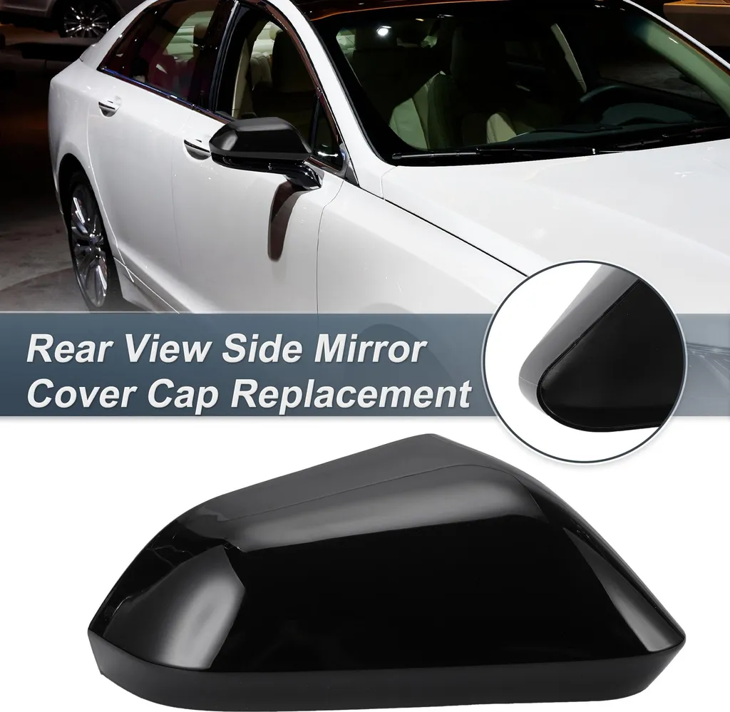Coque Rétroviseur Droit Noir Brillant pour Lincoln MKZ 2013-2017 ABS