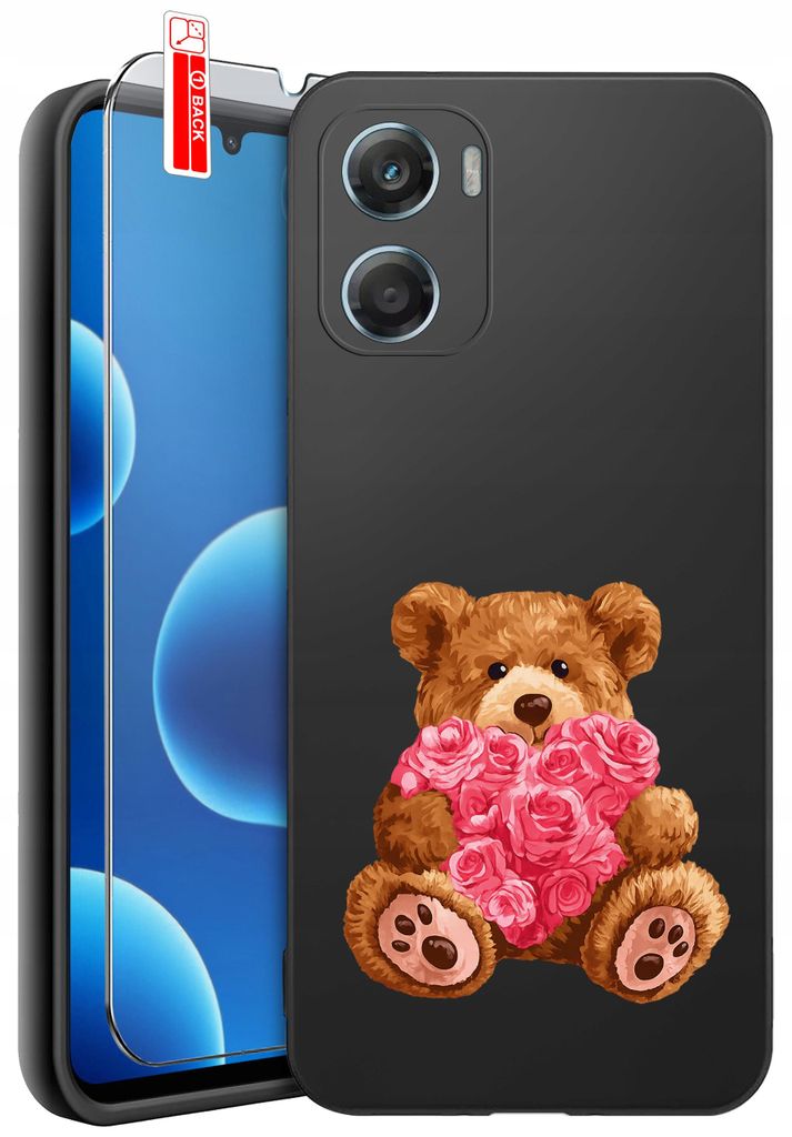 Hülle für Motorola G06 | G06 Power – Valentinstag-Herzmotive + 9H-Glas