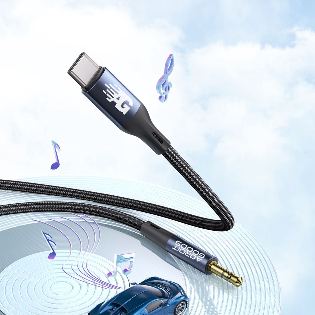 AdroitGoods USB-C auf Klinke Audio Aux Kabel - 150cm - Produktbild 6