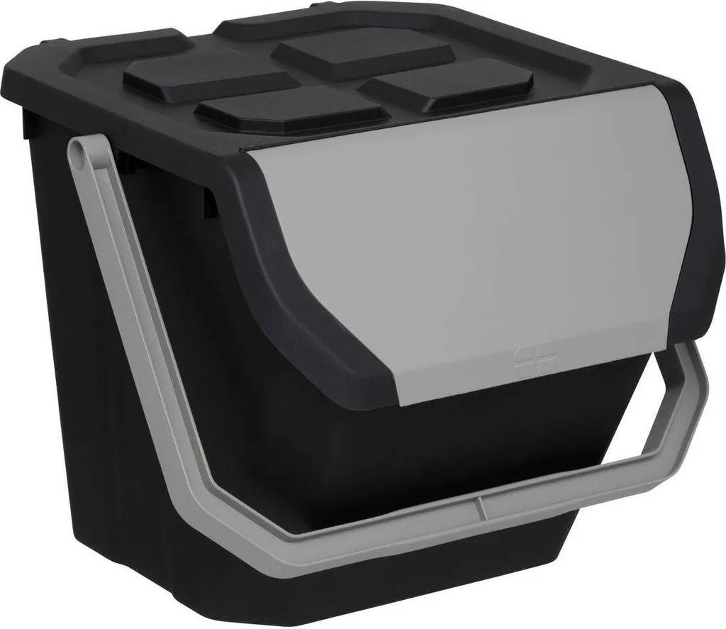 Poubelle de tri sélectif 24L noir pour cuisine et bureau 5 Five