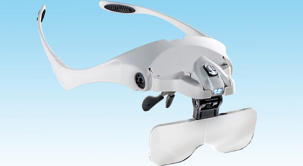 Kraft Werkzeuge Brillenlupe mit LED Lupe Brille Sehhilfe Produktbild 