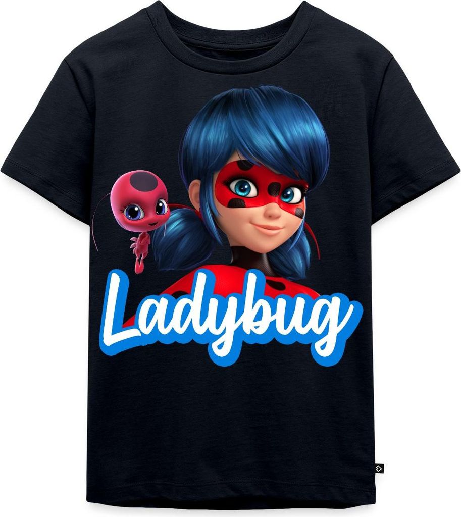 Spreadshirt Miraculous Ladybug Tikki Kinder Premium T-Shirt, 98/104 (2 Jahre), Navy