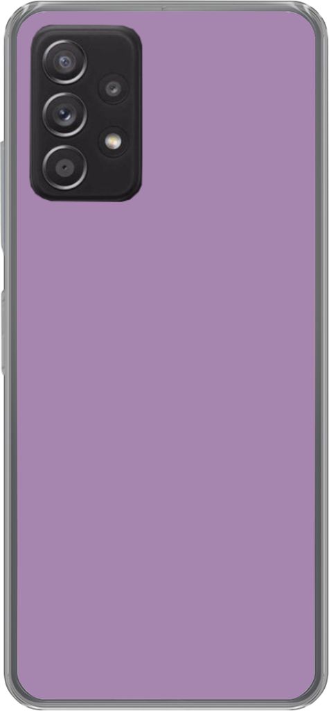 MuchoWow Handyhülle Schutzhülle Hülle für Telefoonhoesje Samsung Galaxy A33 5G Innenbereich - Violett - Farben - Farbe - Einfarbig Silikon So...