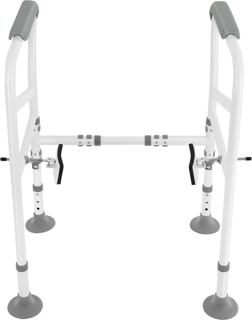 Cadre d'appui pour toilettes réglable en hauteur Blanc Modèle Ergo-V1