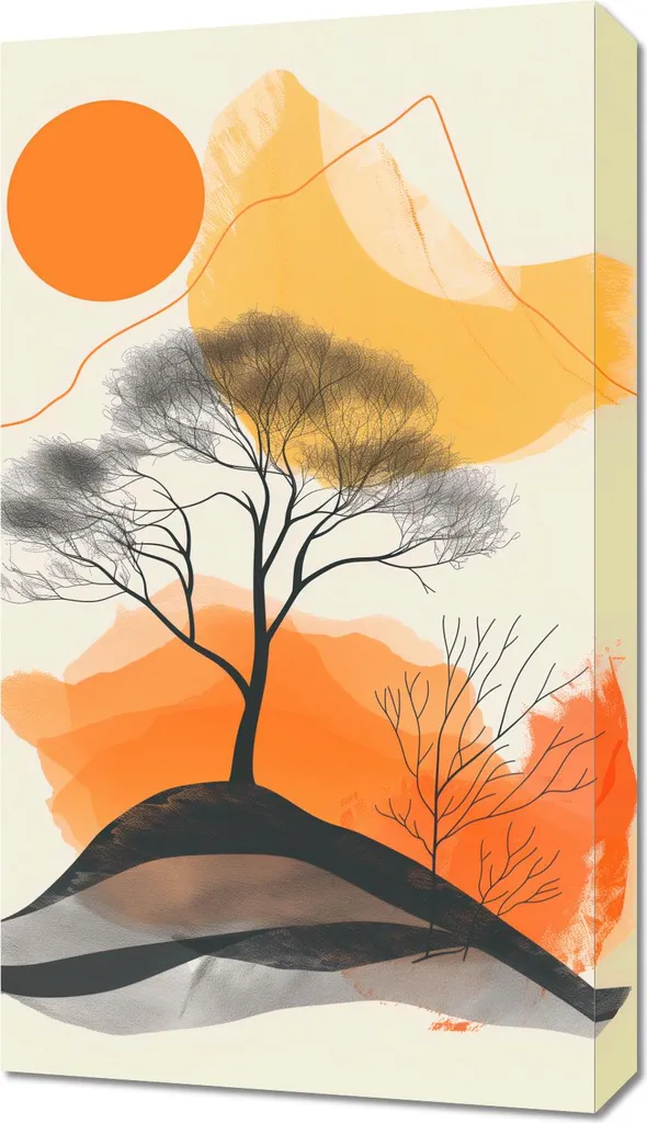 Tableau Arbre Cosmique 40x70 cm - Impression Haute Qualité sur Toile