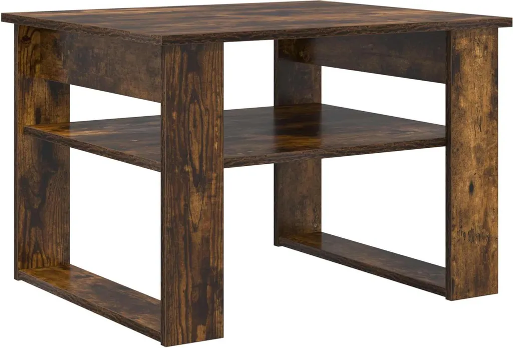 Tavolino Soggiorno Rovere Affumicato 64x54 cm | Solido e Pratico