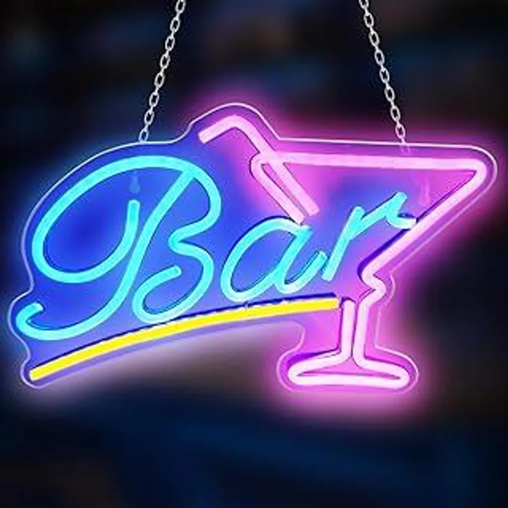 Insegna Luminosa LED Personalizzata Bar USB Cocktail Neon 5V
