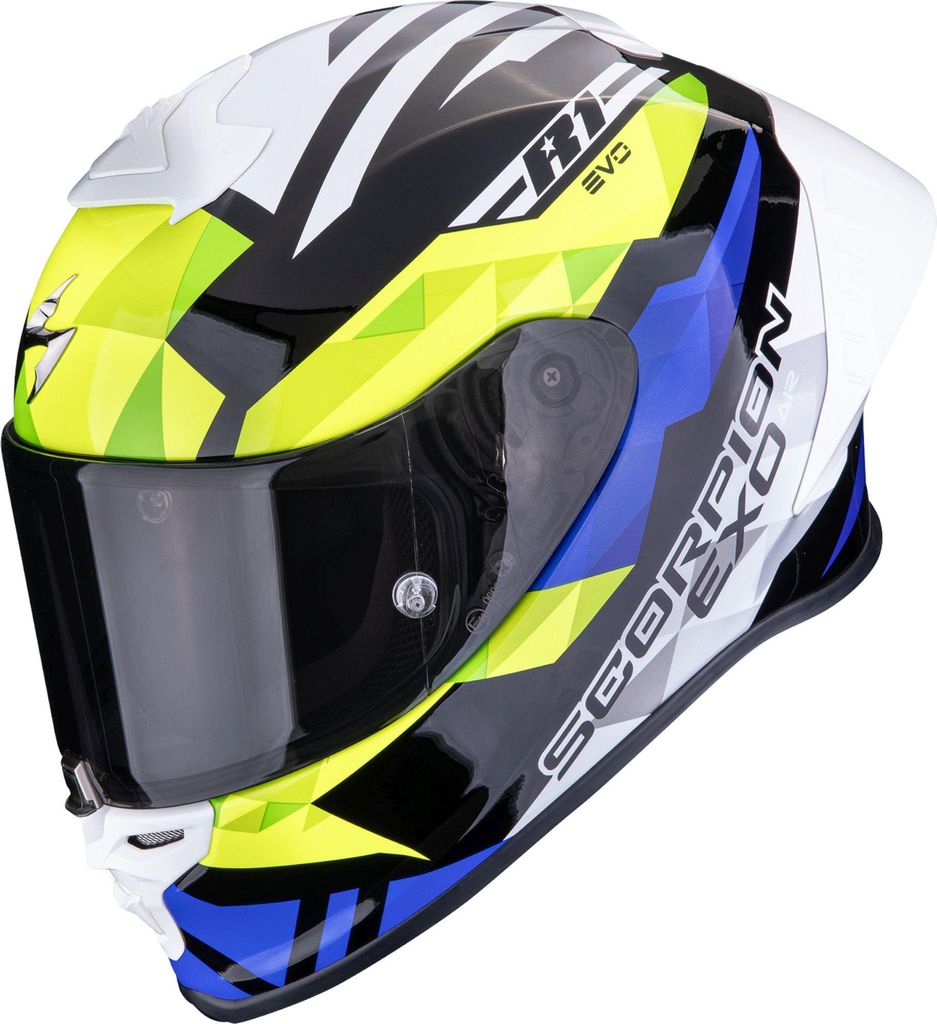 Helma Scorpion EXO-R1 Evo II Air Valere, černá/modrá/žlutá, Obrázek produktu 