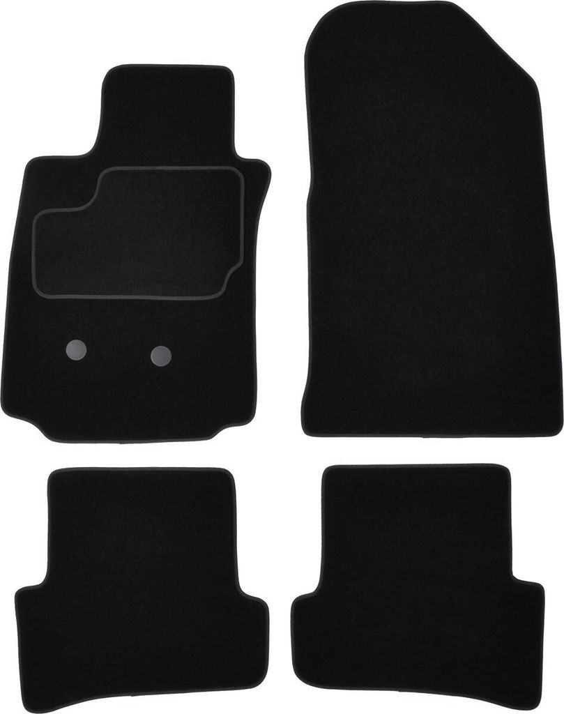 CUSTOPOL Fußmatten Set Autoteppiche für RENAULT Clio III Schrägheck (BR0/1, CR0/1) Vorne+Hinten