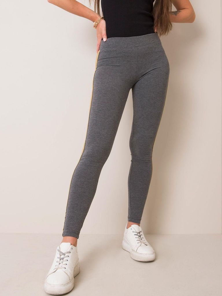Rue Paris Damenleggings Gharm grau XL