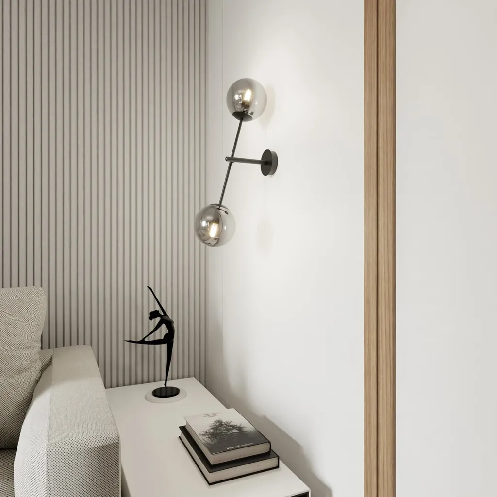 Applique Murale Compacte 2 Lampes E14 LINEAR K2 - Solution Gain de Place - 3