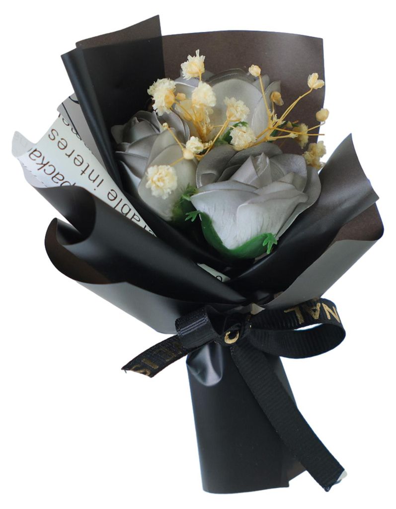Mini-Kunstblumenstrauß, duftende Seife, Rosen-Sonnenblumen-Arrangement, konservierte Blumen, Geschenkidee für Frauen, Ehefrauen, Freundinnen