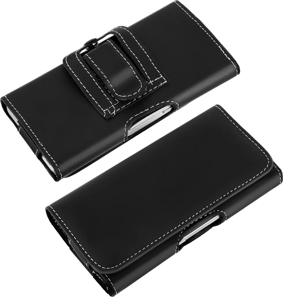 Custodia Orizzontale Cintura Smartphone SL - Nero Elegante con Clip
