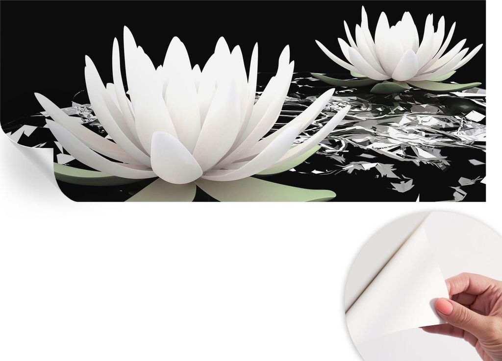 Selbstklebende Wandtapete - Dekorative Tapete für Wohnzimmer - Klebefolie für Wandbilder - Tapetenfolie für Wanddekoration - 208x146 cm - Wasser...
