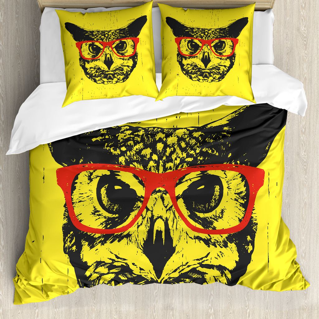ABAKUHAUS Modern Bettbezug, Hipster Grunge Humorvoll, Milbensicher Allergiker geeignet mit Kissenbezügen, 155 cm x 220 cm - 80 x 80 cm, Dunkelgrau...