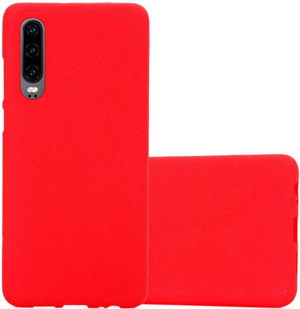 Cadorabo Schutzhülle für Huawei P30 Hülle in Rot Handyhülle TPU Etui Cover Case