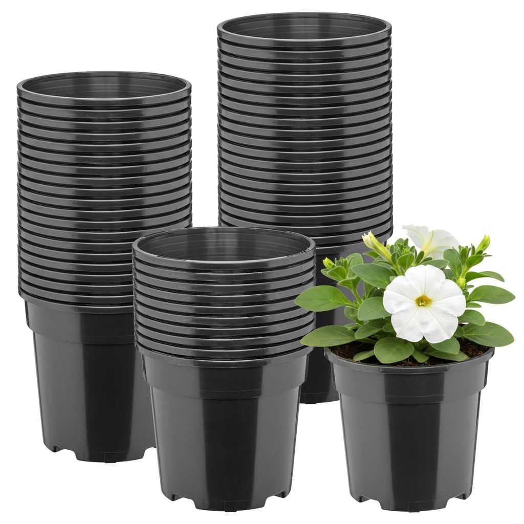 Ensemble Garronda de 50 pots ronds en plastique pour semis, Image du produit 