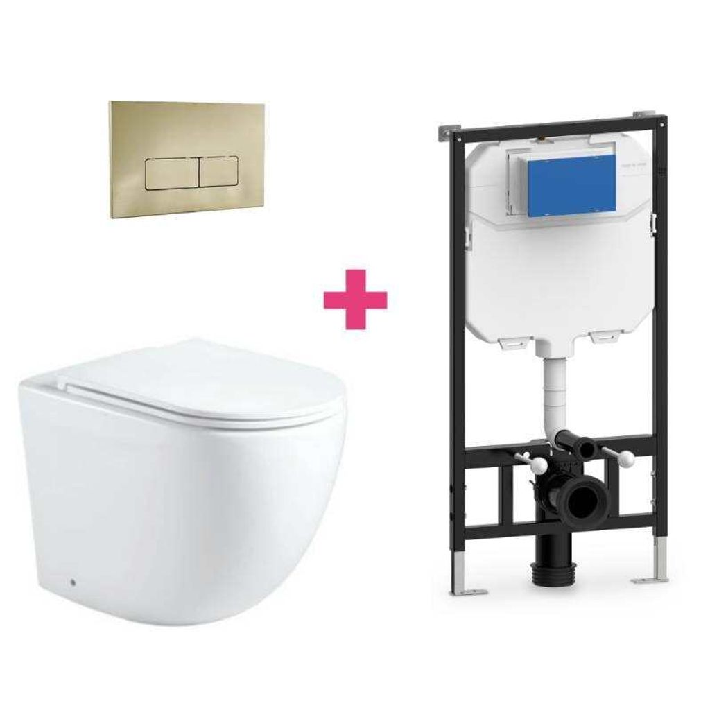 Wand-WC GENOVA Komplett-Set weiß