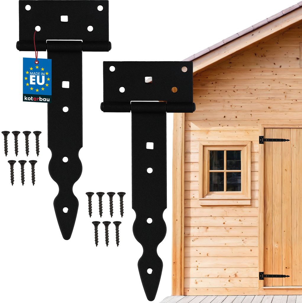 KOTARBAU® 2er Set Kreuzgehänge T-Scharnier 200 mm Dekorativ Produktbild 