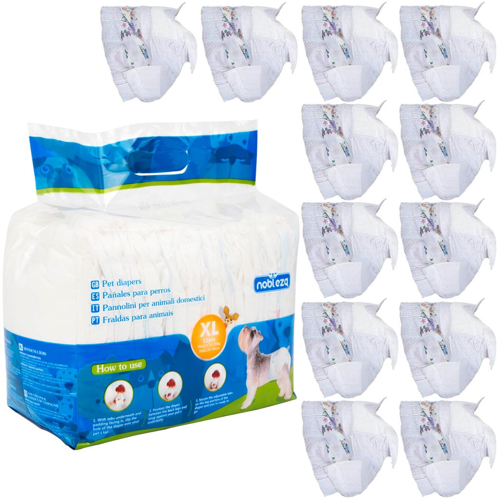 Pampersy Pieluchy Dla Psa Psów Suczki 10-20Kg 12Sz Zdjęcie produktu 