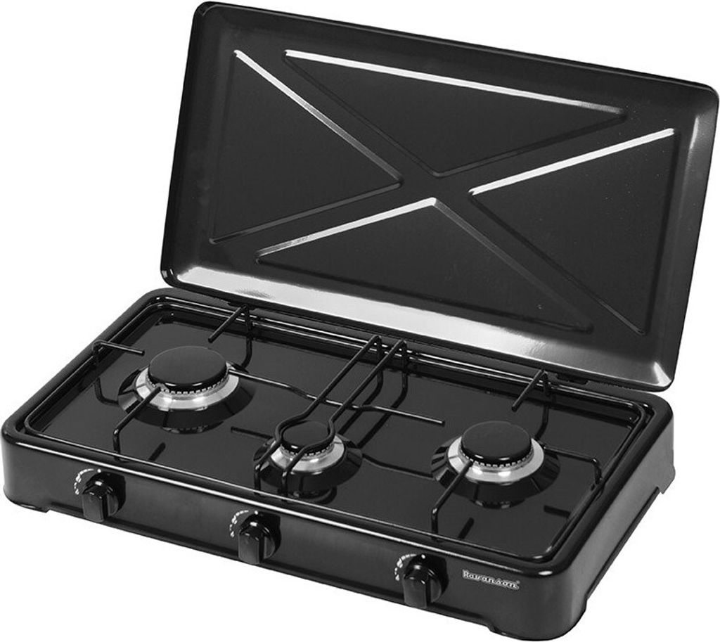 Countertop Hob Gas Ravanson K-03TB [white; 3 zone(s)] Zdjęcie produktu 