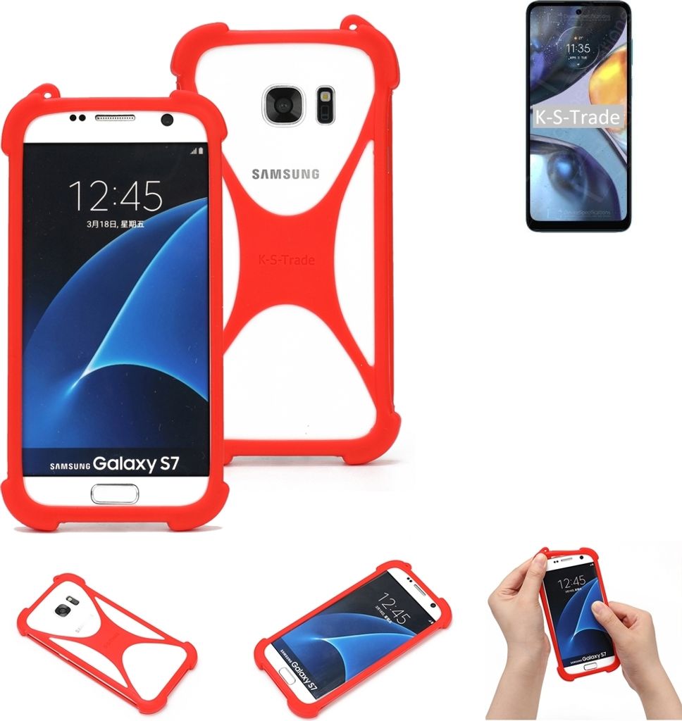 K-S-Trade Handy-Hülle kompatibel mit Motorola Moto G22 Schutz-Hülle Bumper Silikon Schutz Hülle Cover Case Silikoncase Silikonbumper TPU Softcase
