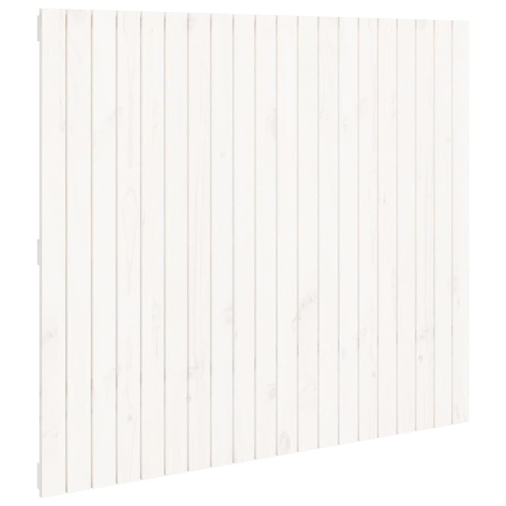 Wand-Kopfteil Weiß 127,5x3x110 cm Massivholz Kiefer