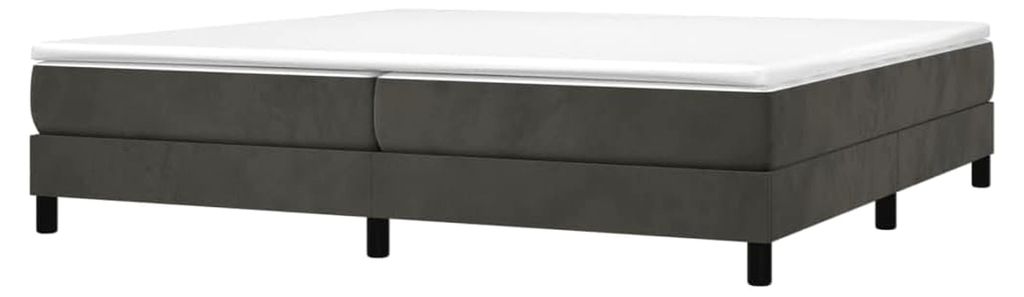 Boxspringbett Dunkelgrau 200x200 cm aus Samt
