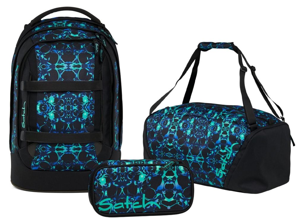 Satch, Schulrucksack-Set PACK Caleido Blue 3-teilig, ab 5. Produktbild 