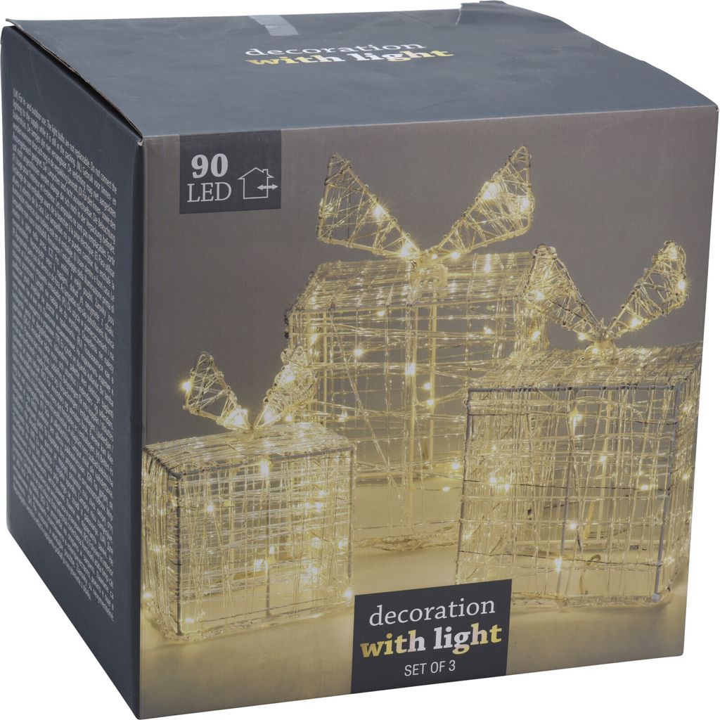 Darčeky" dekorácia 90 micro LED sada 3 Obrázok produktu 4