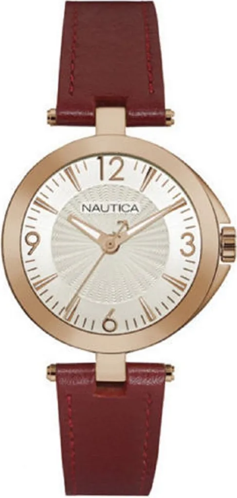 Montre Femme Nautica NAD11017L Bracelet Cuir Chic pour Travail et Loisirs