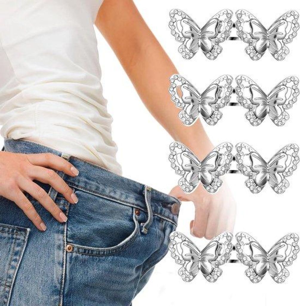 Modische Frauen-Jeans mit abnehmbaren Stehbeinen und justierbaren Loifen.