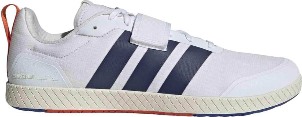 Adidas The Total 2 Gewichtheberschuhe Trainingschuhe Weightlifting Gewichtheben weiß/blau/orange JP9868, Schuhgröße:41 1/3 EU