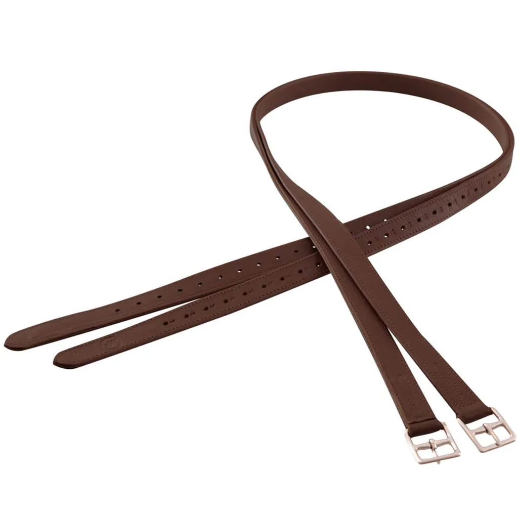 Eleganza BR: Pelli per Staffe Cuoio Tabacco e Argento - Alta Qualità