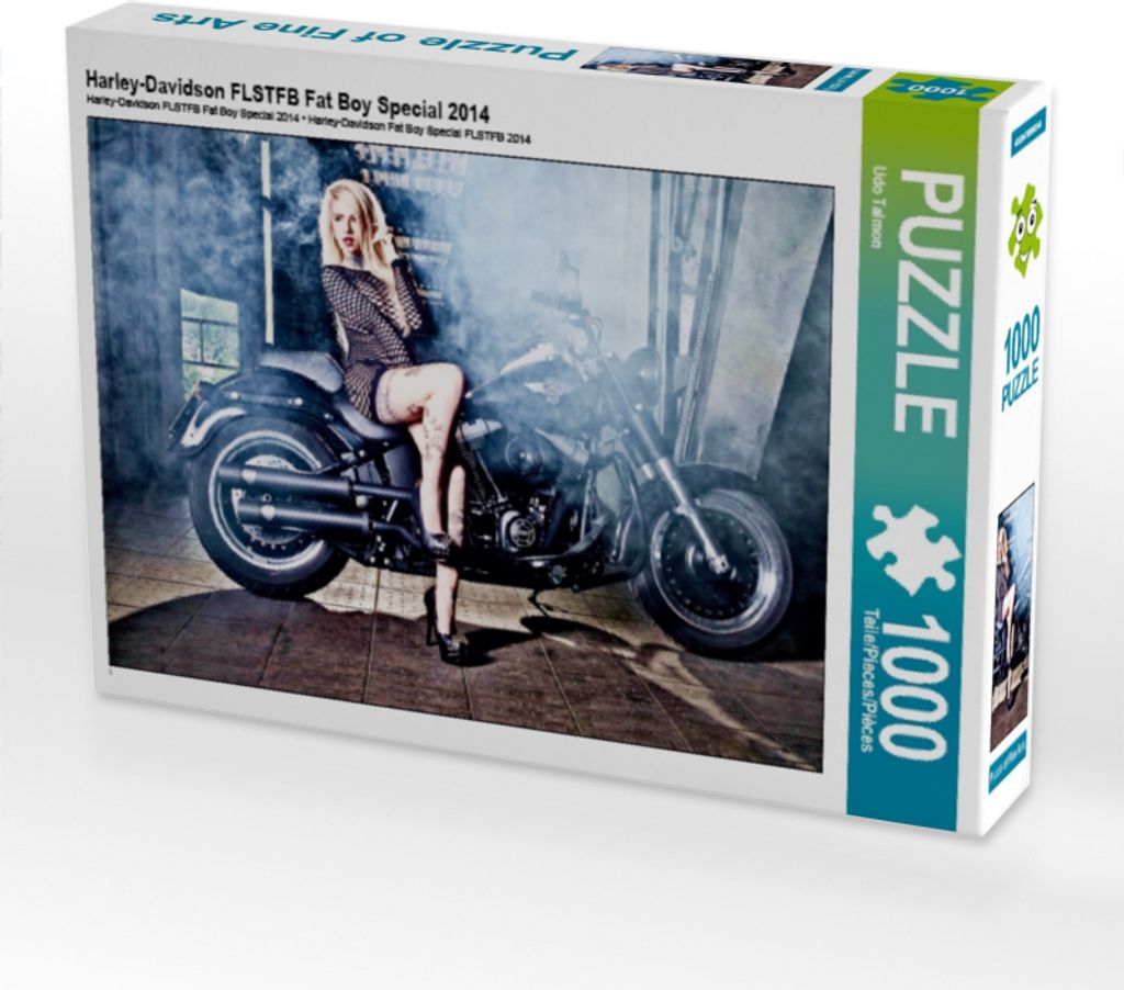 CALVENDO Puzzle Harley-Davidson FLSTFB Fat Boy Special 2014 1000 Teile Puzzle quer | 1000 Teile Lege-Größe 64x48cm Foto-Puzzle für glückliche S...