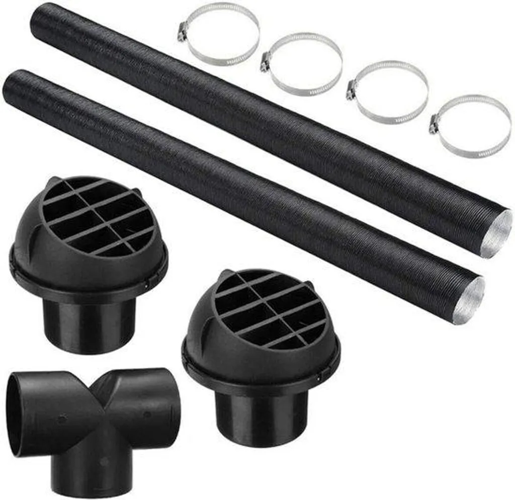 Kit Tuyauterie 75mm Aluminium Haute Température avec Sortie d'Air en T