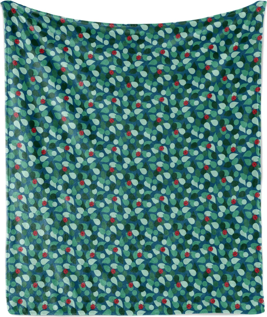 Coperta Morbida ABAKUHAUS per Famiglia - Coccinelle 175x230 cm