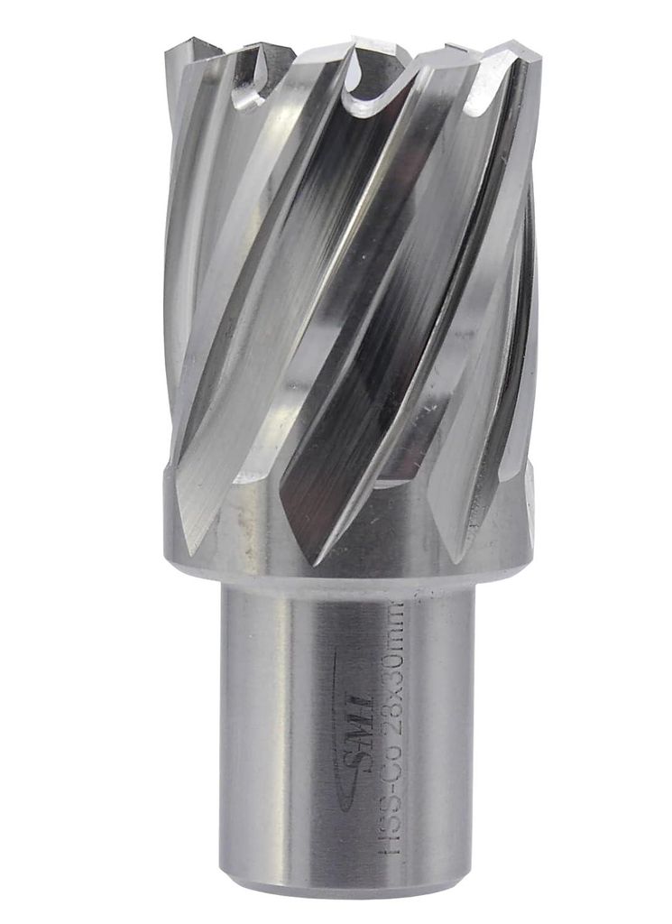 SMI HSS-E Cobalt Kernbohrer 28 mm Drm. Schnitttiefe 30 mm, Aufnahme 19 mm Weldonschaft