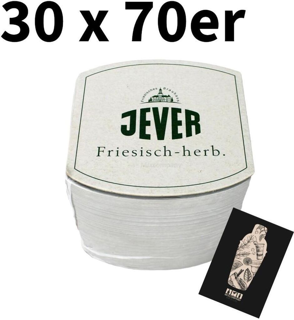 Jever Bierdeckel XXL Angebot 5 Blöcke mit insgesamt 2000 Produktbild 