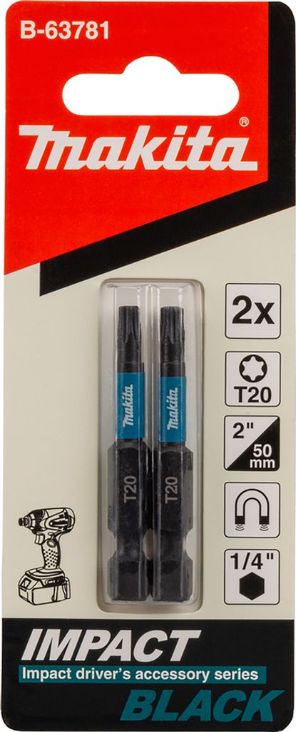 Makita B-63781 Torx T20 Impact black 50 mm 2 Stück Produktbild 