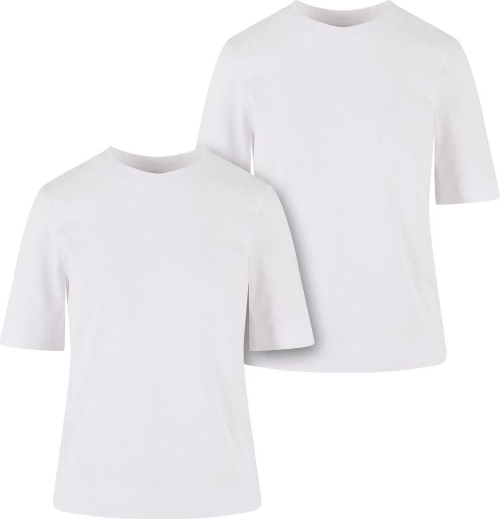 Urban Classics TB6123A | Ladies Classy Tee 2-Pack Damen T-Shirts - Farbe: White/White - Größe: 3XL