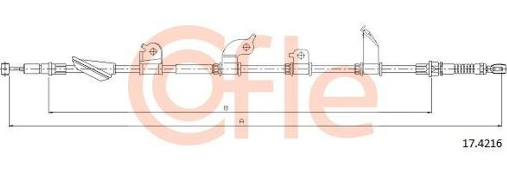 COFLE 17.4216 Seilzug, Handbremse OE 47510SNAA52 kompatibel mit Civic