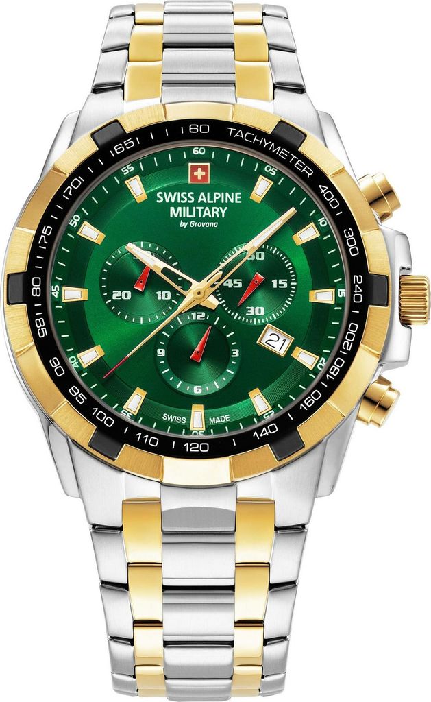 Swiss Alpine Military Herren Armbanduhr Chronograph bicolor Produktbild 