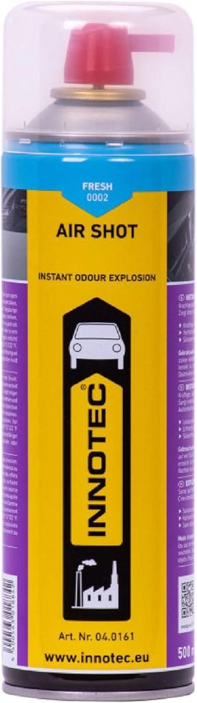 Innotec Air Shot Fresh Blau Instant-Duftexplosion - Hochwertiger Duftspray - Spezielles Parfüm mit organischen Lösungsmitteln - 100% silikonfrei